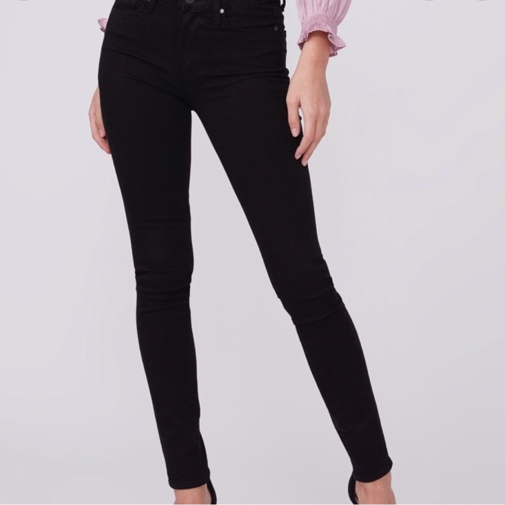 PAIGE Men's Dark Black Slim Jeans
